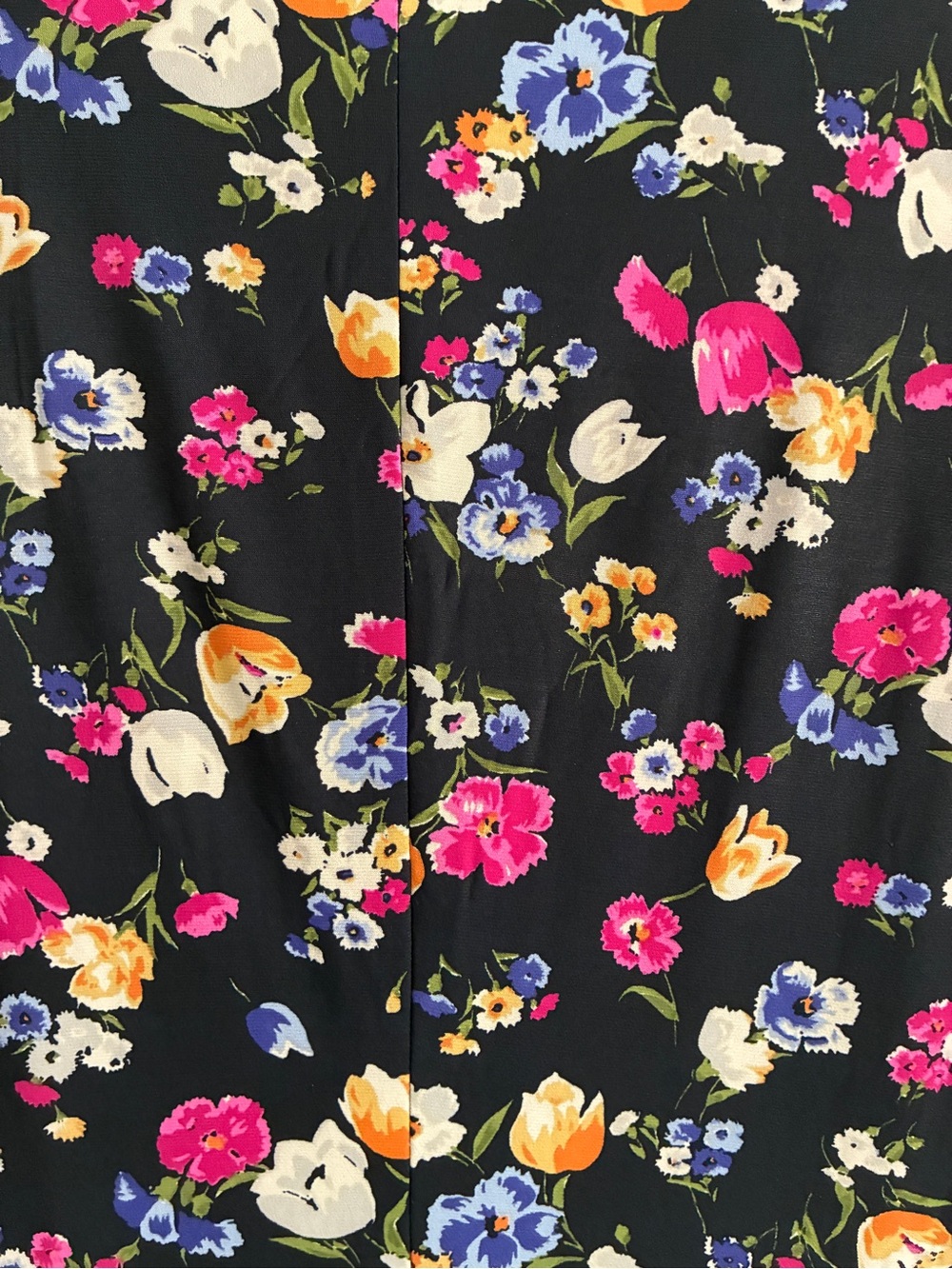 Lauren Ralph Lauren Black Floral Faux Wrap Dress Midi Dress Size 12 - Picture 9 of 9